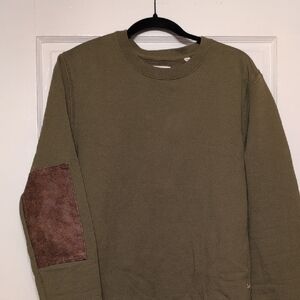 Billy Reid Khaki Crewneck Sweater